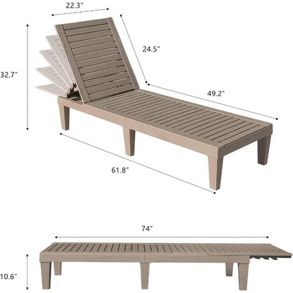 Set of 2 Outdoor Lounge Chairs