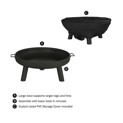 a large round black barbecue grill