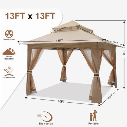 Pop-Up Gazebo with Mesh Wall